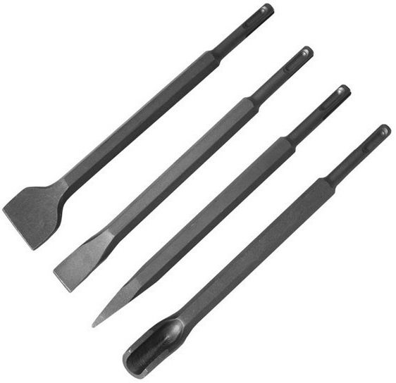 EXTOL CRAFT sekáče SDS PLUS, súprava 4 ks, 250 mm, 23945