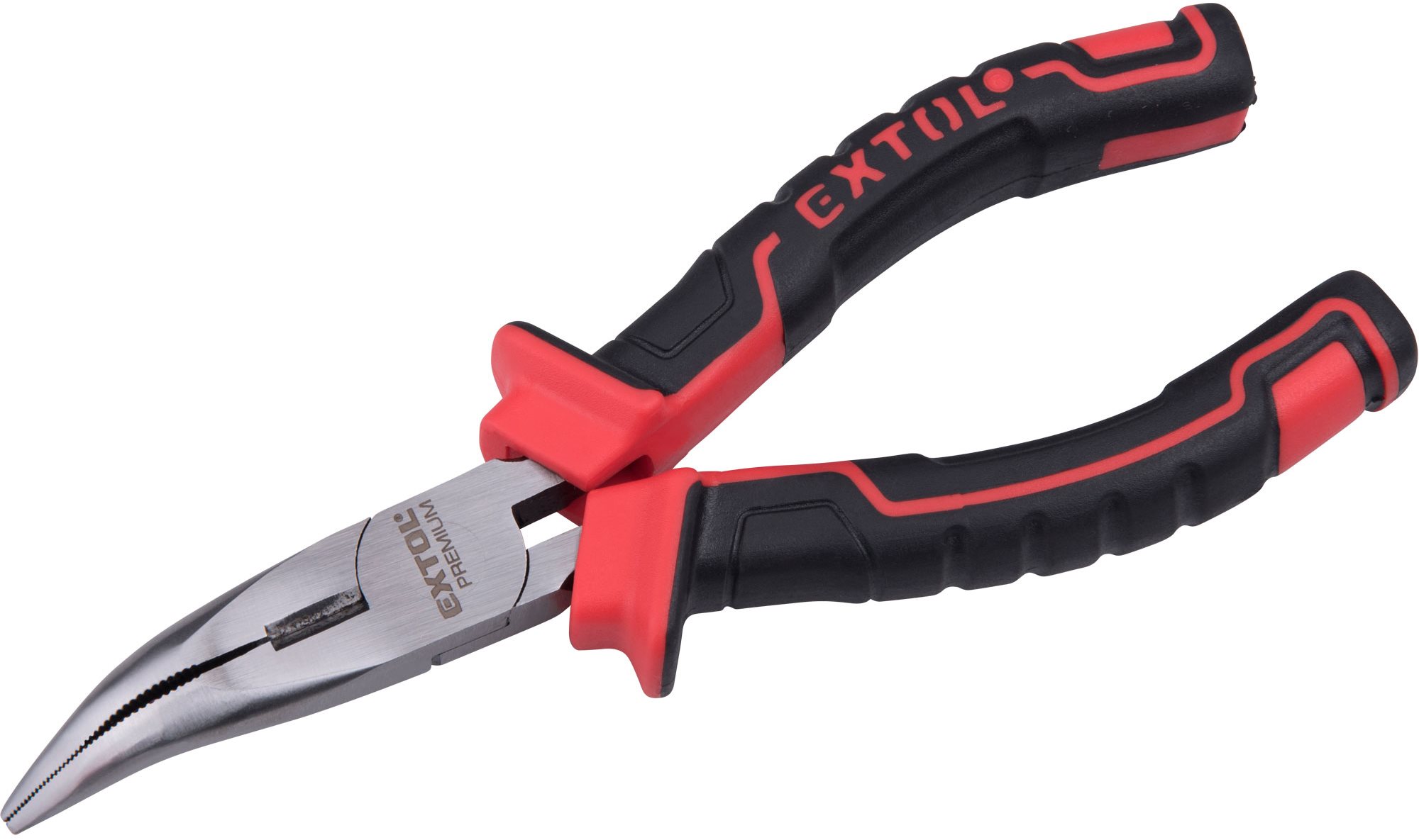 EXTOL PREMIUM kliešte polokrúhle zahnuté, 160 mm, 8813185
