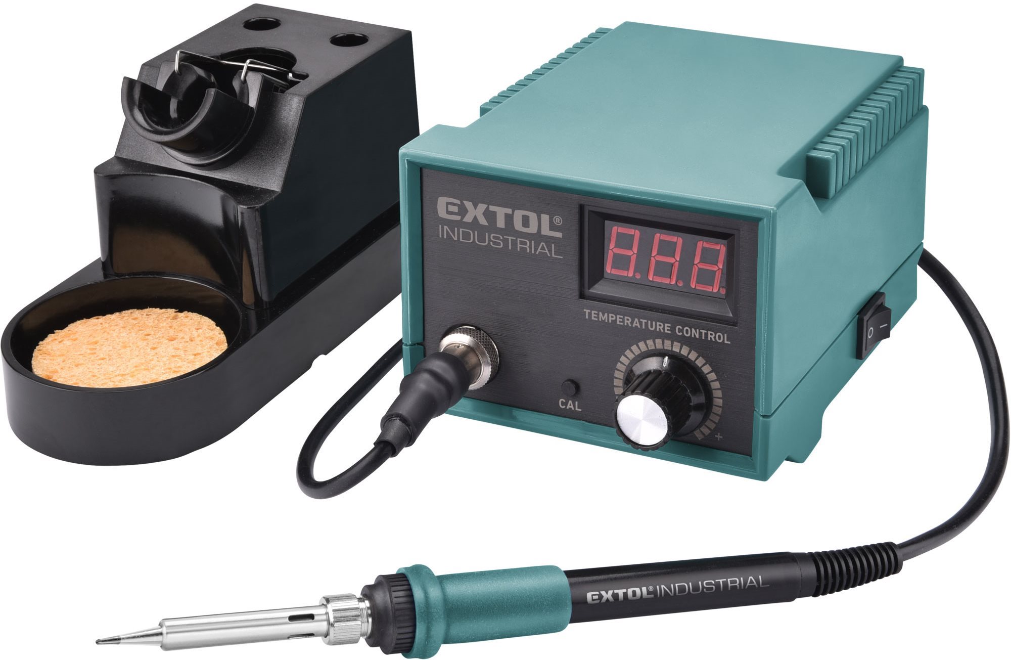 EXTOL INDUSTRIAL stanica spájkovacia s LCD a elektronickou reguláciou teploty a kalibráciou, 8794520