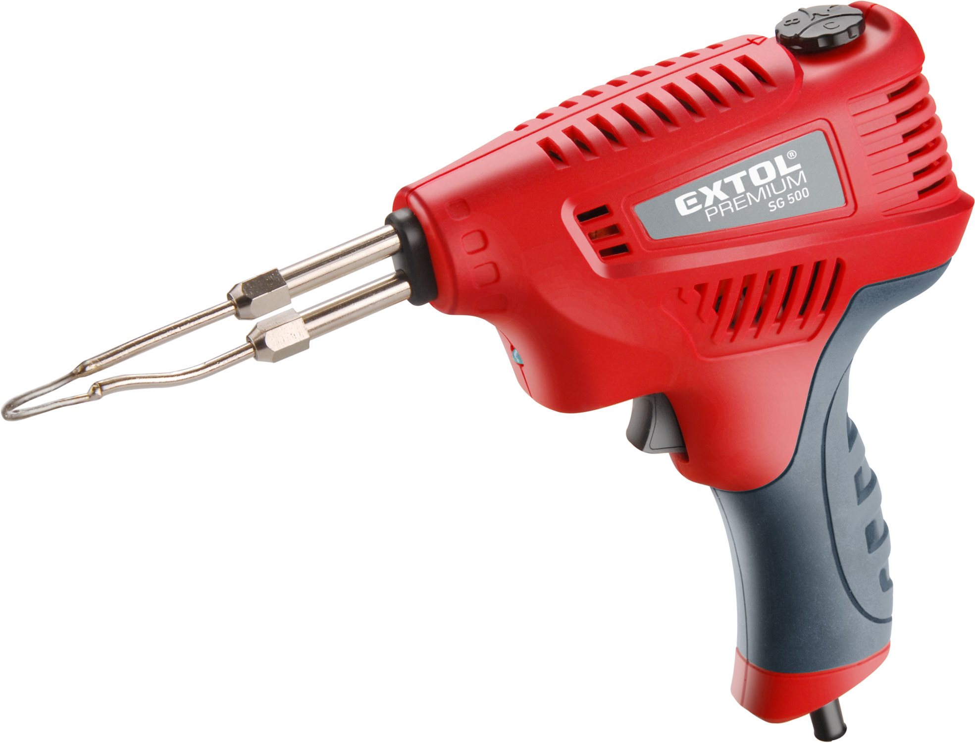 EXTOL PREMIUM pištoľ spájkovacia s reguláciou teploty, transformátorová, 200 W, 8894510