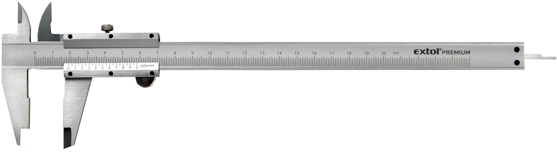 EXTOL PREMIUM meradlo posuvné kovové, 0 – 200 mm, 3422