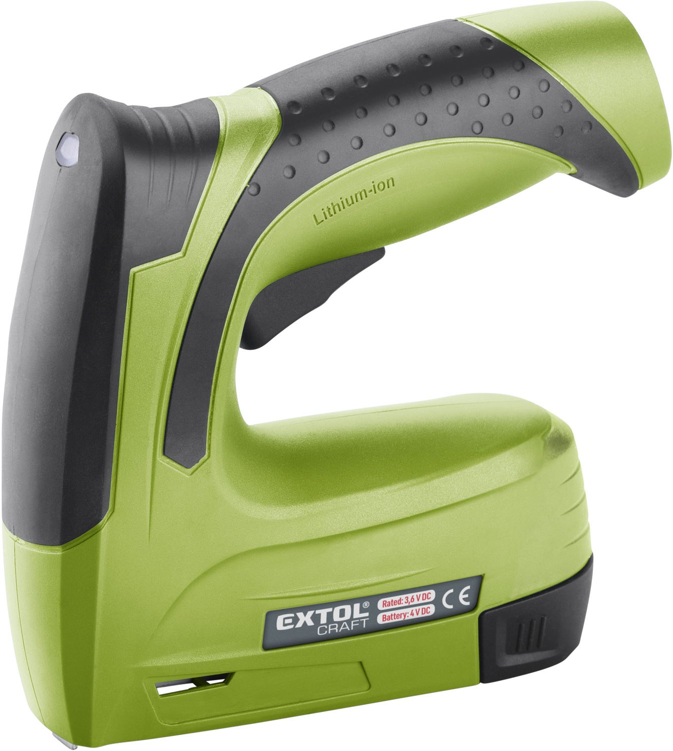 EXTOL CRAFT sponkovačka/klincovačka aku, 4 V Li-Ion, 1300 mAh, USB nabíjanie, 402901