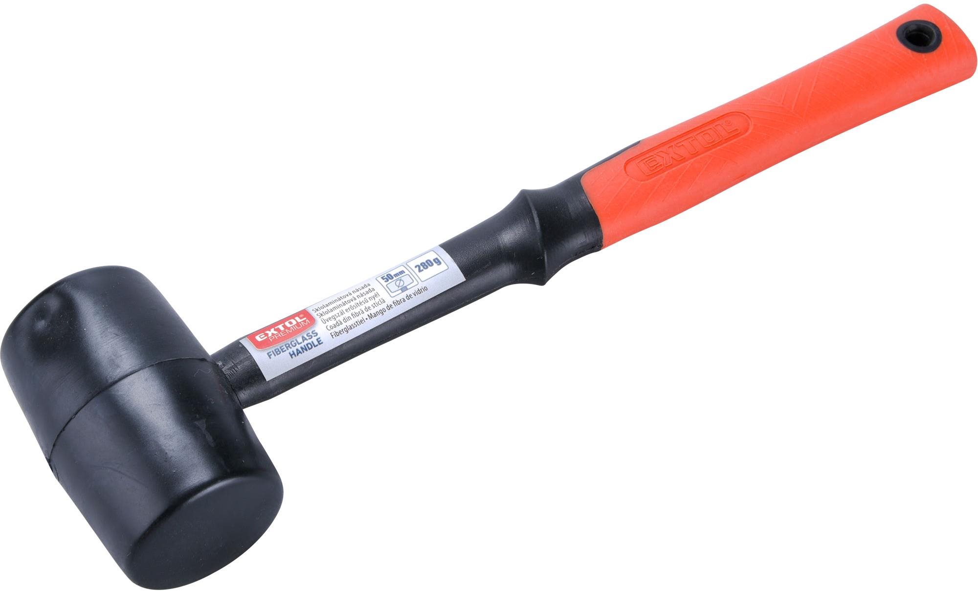 EXTOL PREMIUM kladivo gumové čierne, priemer 50 mm, 8811101
