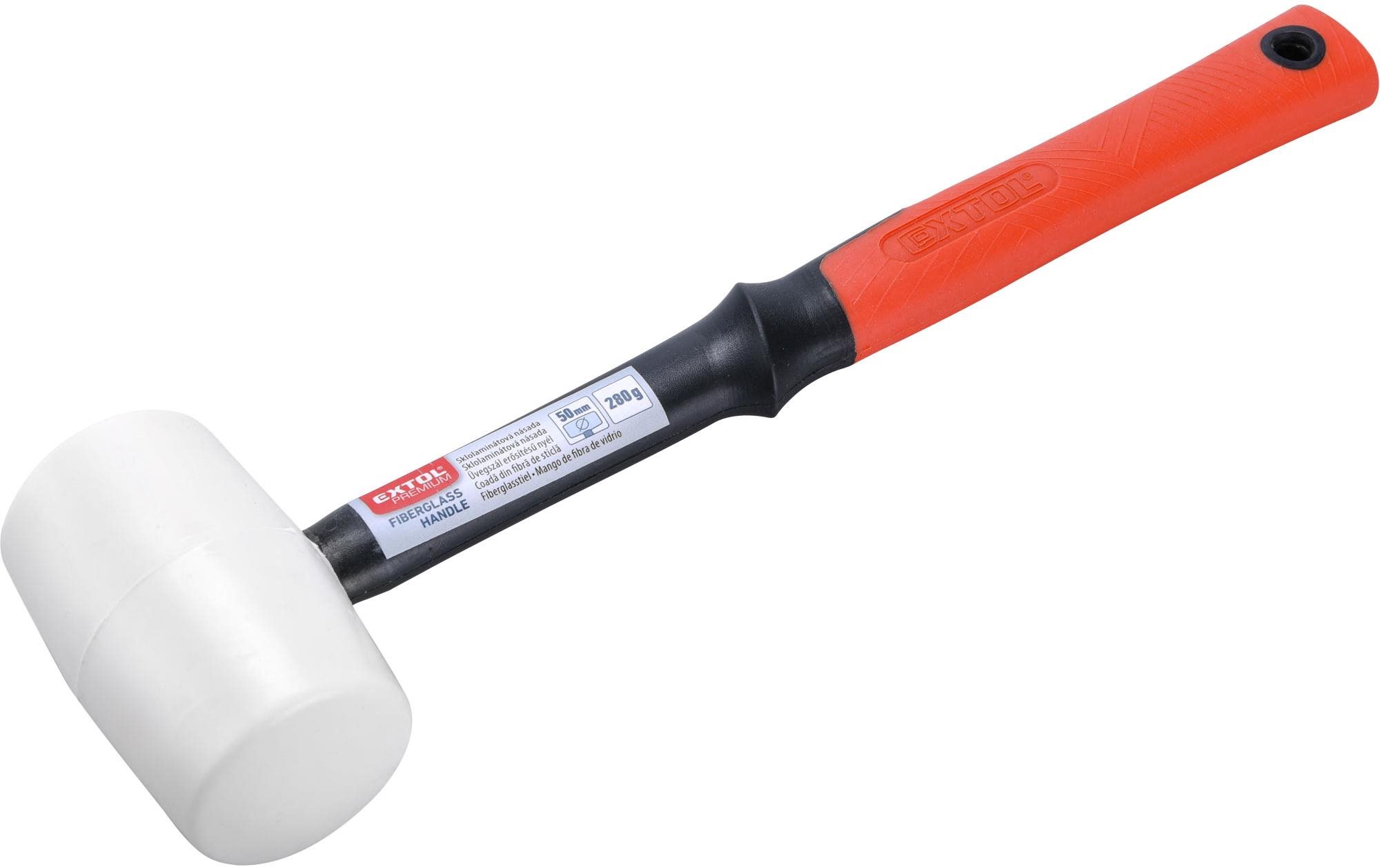 EXTOL PREMIUM kladivo gumové biele, priemer 50 mm, 8811111