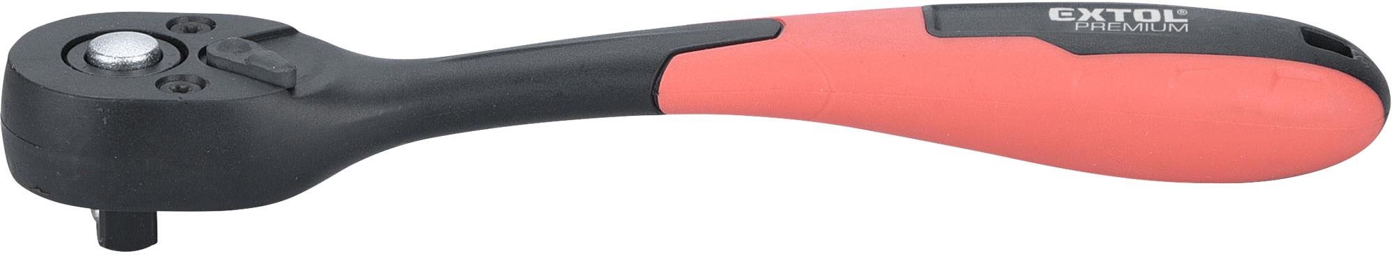 EXTOL PREMIUM račňa tvarovaná, 72 zubov, 1/4", L 150 mm, CrV, 8816408
