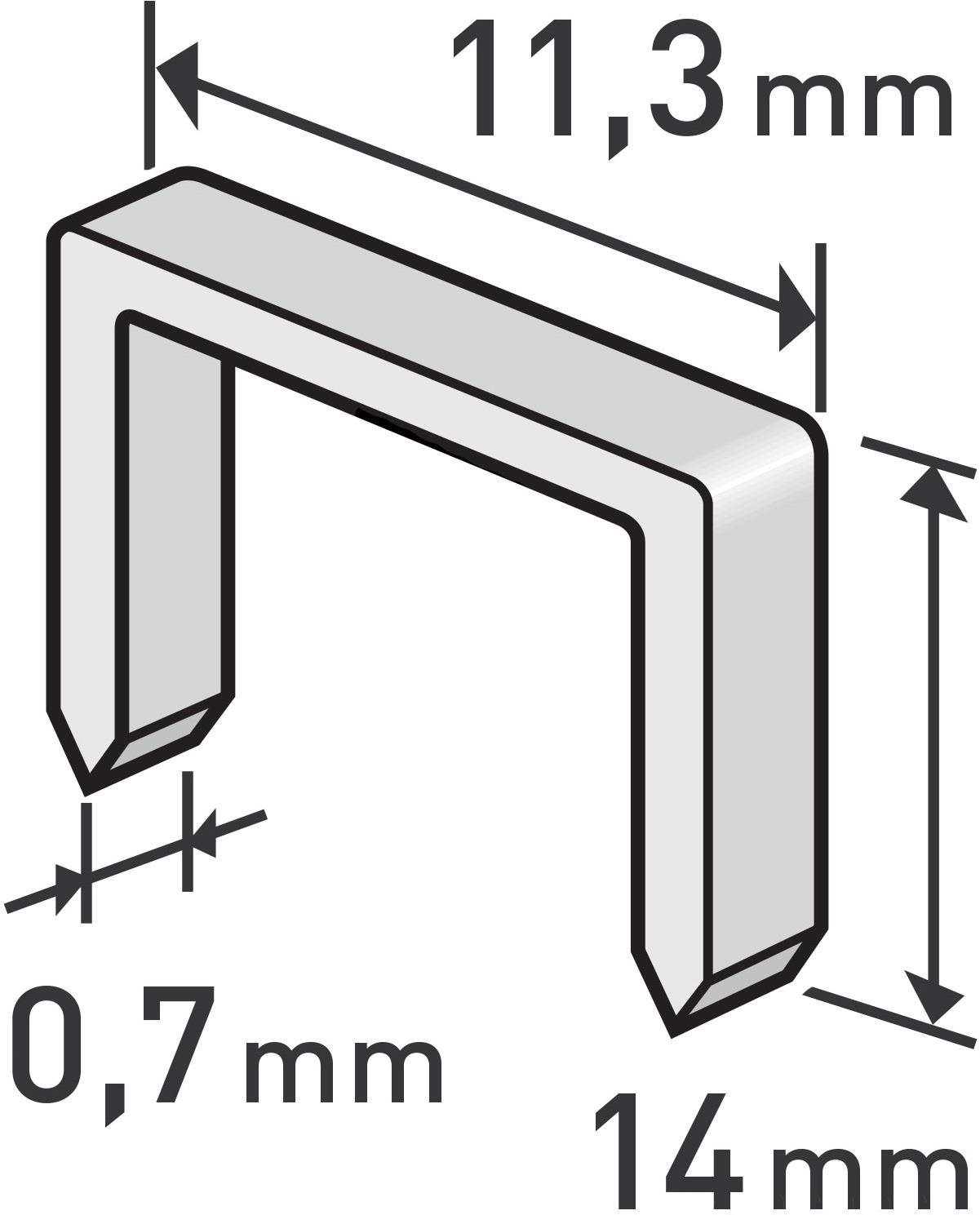 EXTOL PREMIUM spony, balenie 1000 ks, 14 mm, 11,3 × 0,52 × 0,70 mm, 8852505