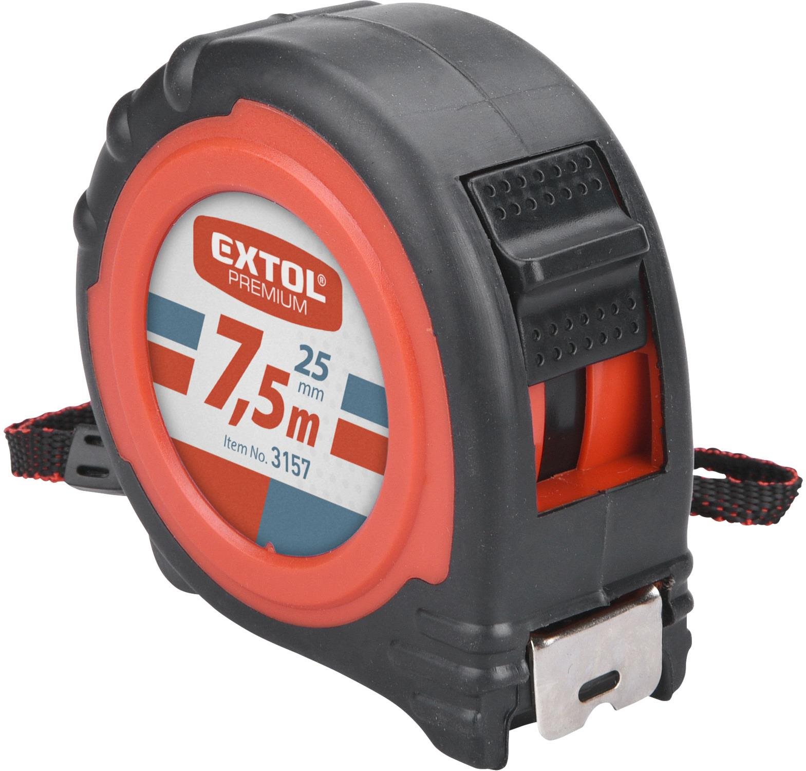 EXTOL PREMIUM meter zvinovací, 7,5 m, š. pásika 25 mm, 3157