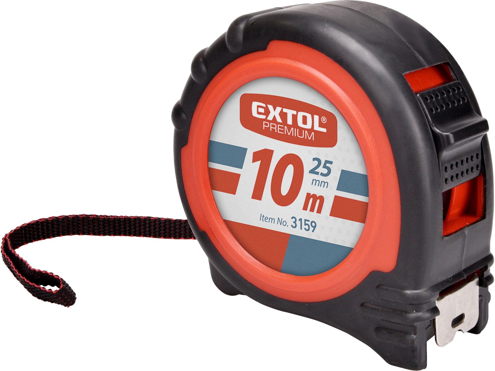 EXTOL PREMIUM meter zvinovací, 10 m, š. pásika 25 mm, 3159