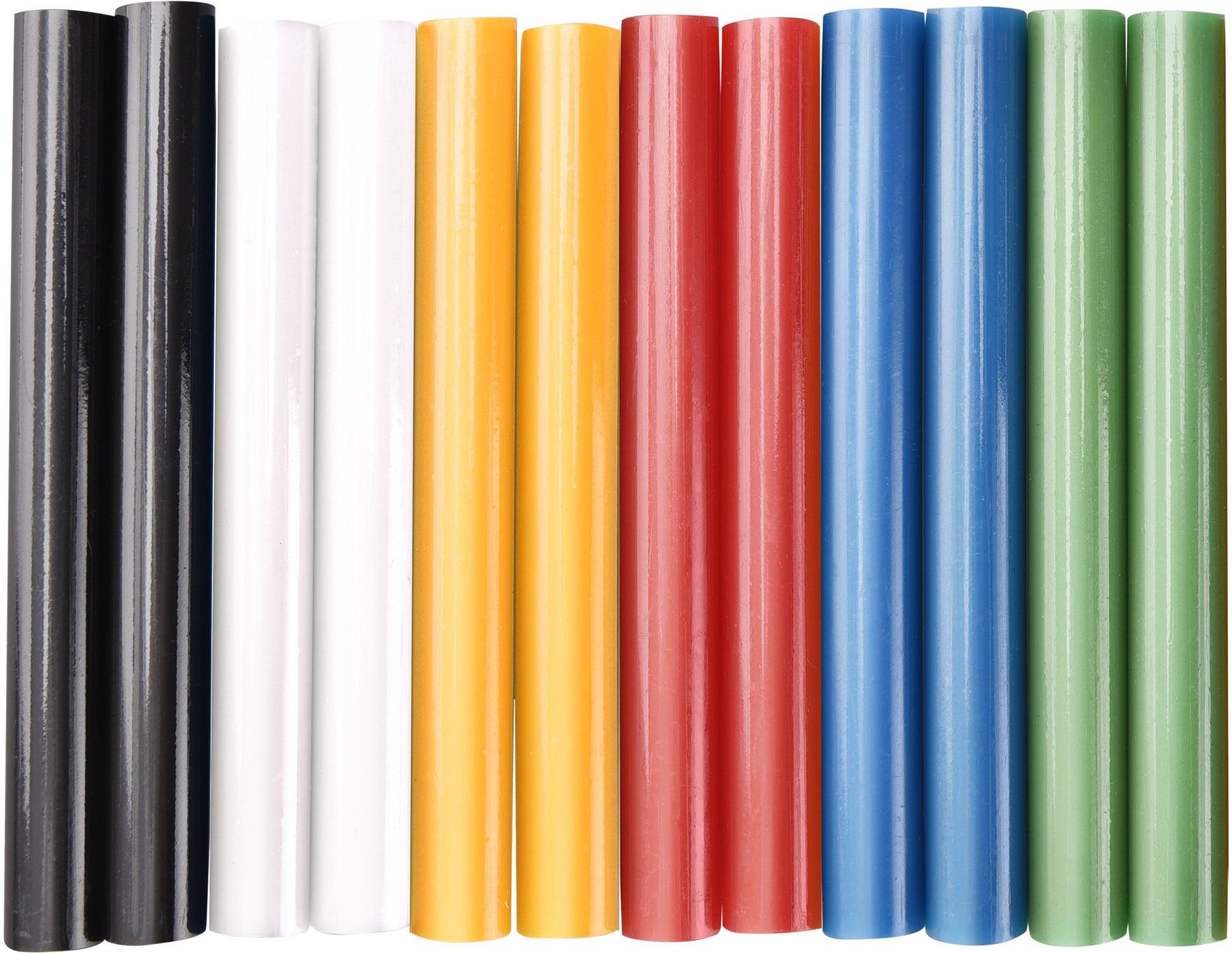 EXTOL CRAFT Tavné tyčinky farebné 11 mm, 12 ks 9909