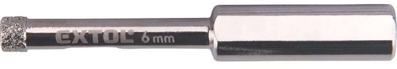 EXTOL PREMIUM korunka vykružovacia diamantová na sklo a keramiku, priemer 6 mm, 8801977