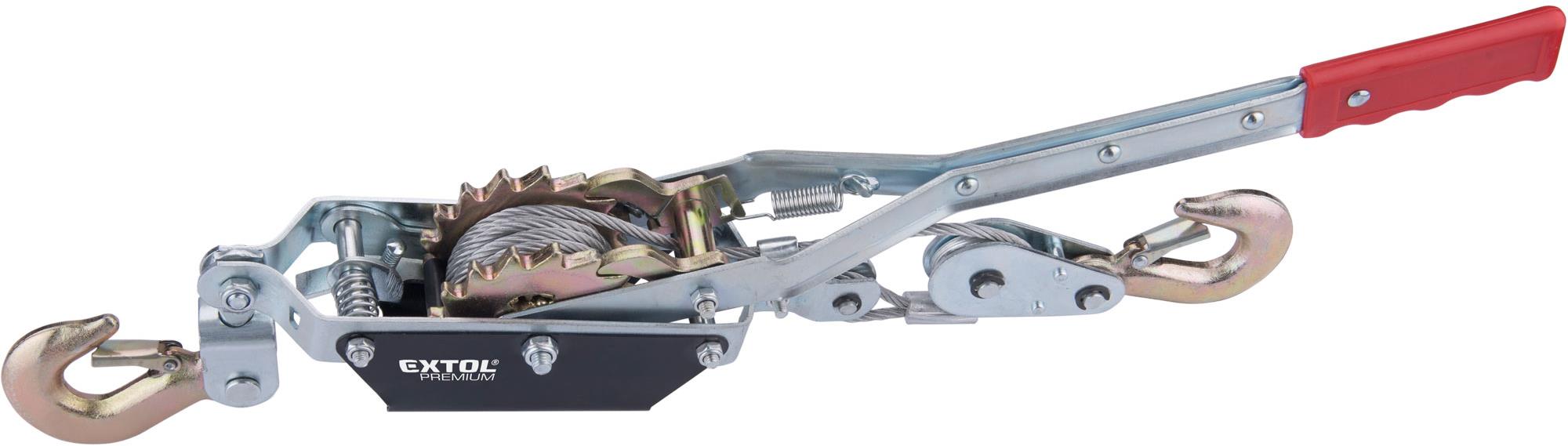 EXTOL PREMIUM Kladka napínacia lanová s pákou ,,hup-cuk", do 2 t/2 m lano, 2 háky, 8861322