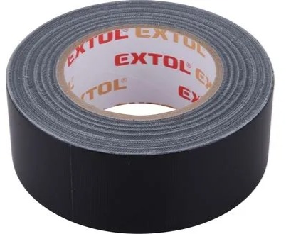 EXTOL PREMIUM páska lepiaca textilná/univerzálna, 50 mm × 50 m hr. 0,18 mm, čierna, 8856313