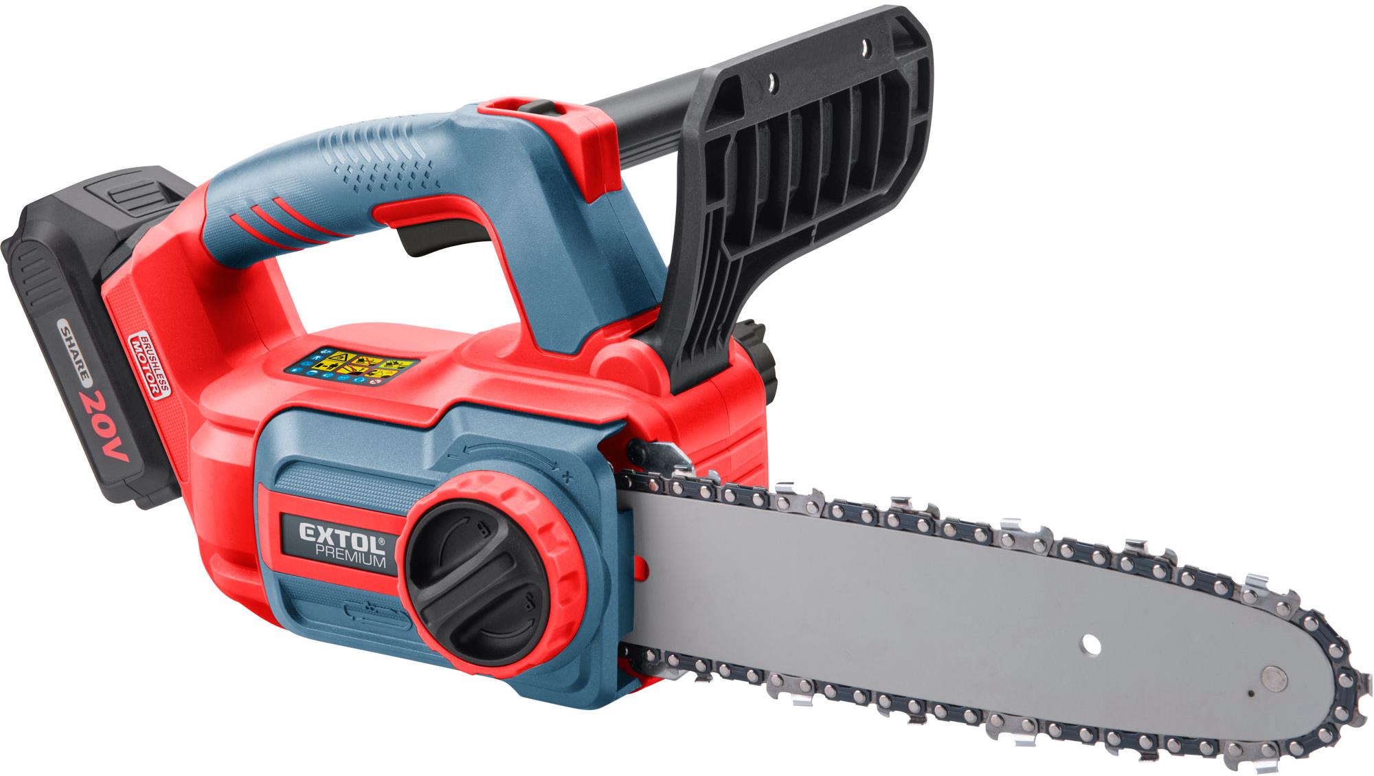 EXTOL PREMIUM Reťazová píla AKU Brushless 20V 8891920 (1× 2 Ah)