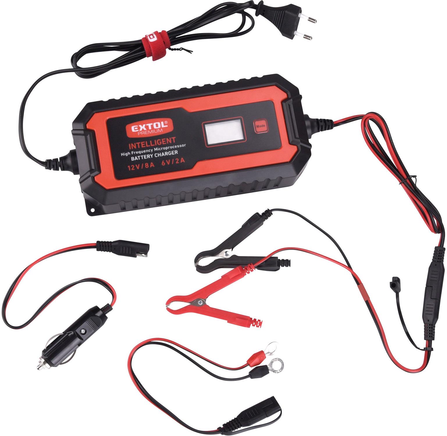 EXTOL PREMIUM autonabíjačka 9-stupňová, 8A, 8897303