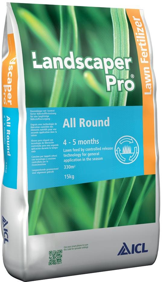 ZAFIDO Trávnikové hnojivo ICL LANDSCAPER PRO ALL ROUND, 15 kg