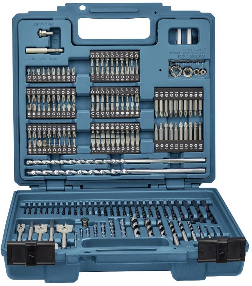 MAKITA Súprava vrtákov a bitov 256 ks v plastovom kufri E-11689