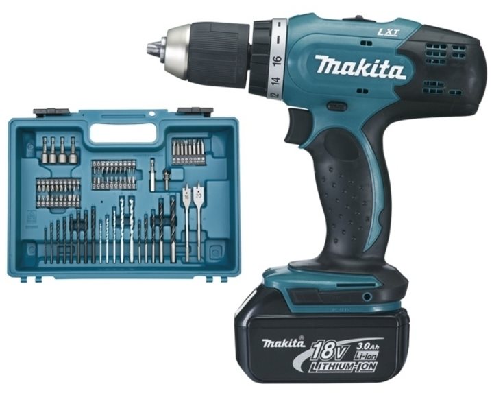 MAKITA Aku vŕtací skrutkovač s príslušenstvom Li-Ion LXT 18 V/3,0 Ah DDF453SFX1