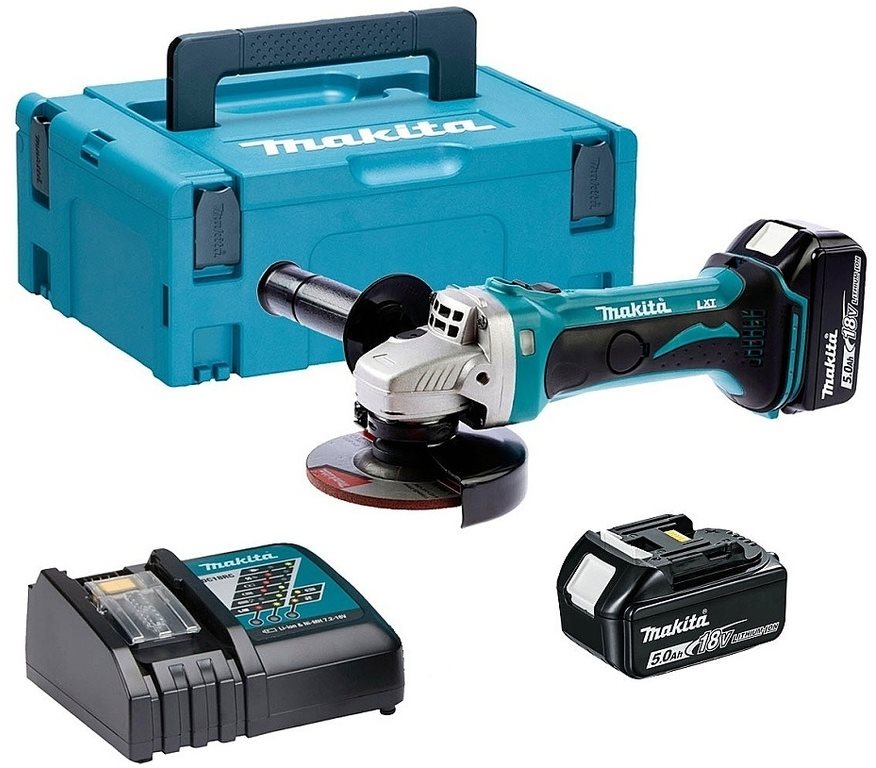 MAKITA Uhlová brúska AKU 115 mm Li-Ion LXT 18 V Makpac DGA452RTJ (1× 5 Ah)
