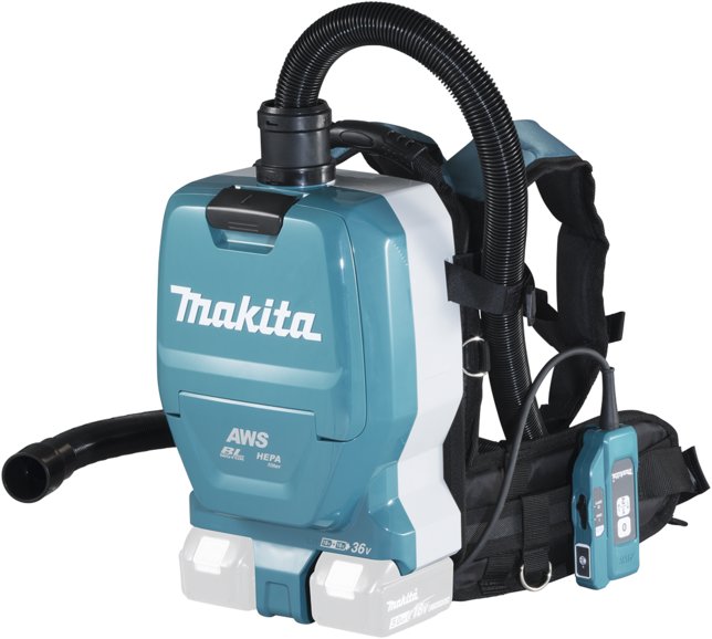 MAKITA Aku-vysávač chrbtový s AWS Li-Ion LXT 2× 18 V DVC265ZXU, bez aku Z