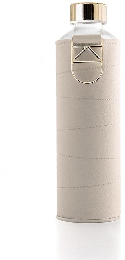 EQUA Sklenená fľaša s obalom z umelej kože Beige 750 ml