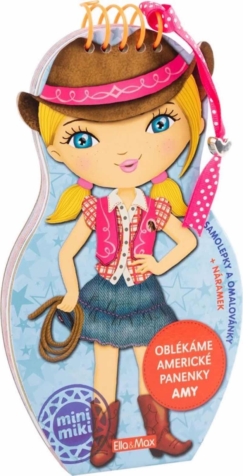 Obliekame americké bábiky AMY – omaľovánky