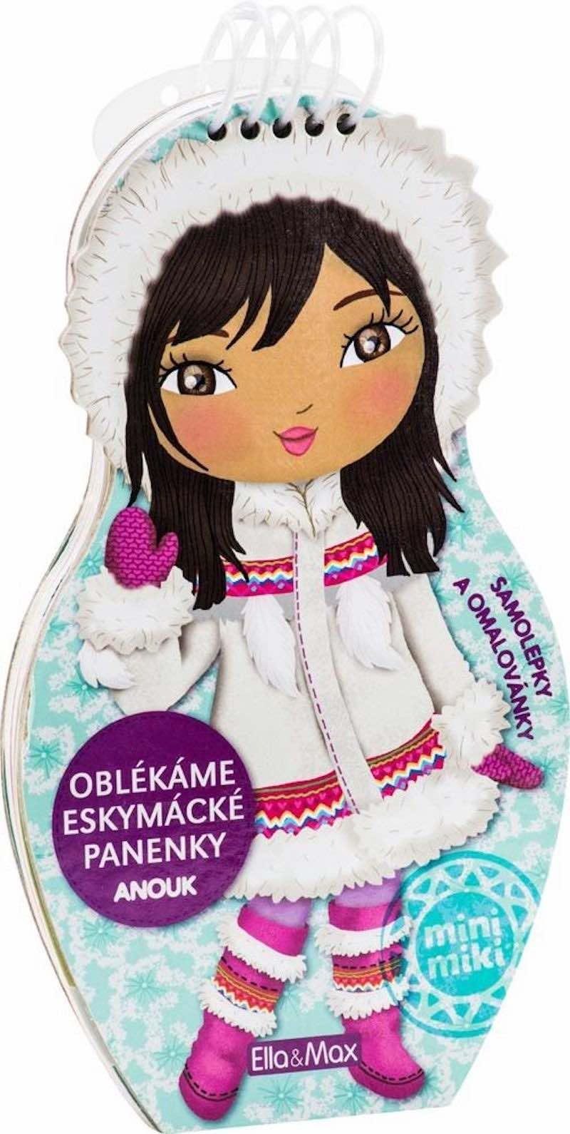 Obliekame eskimácke bábiky Anouk – omaľovánky