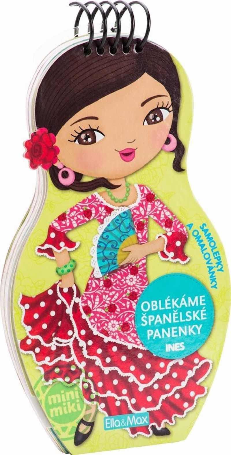 Obliekame španielske bábiky Ines – omaľovánky