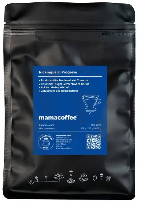 mamacoffee El Progreso, zrnková, 250 g