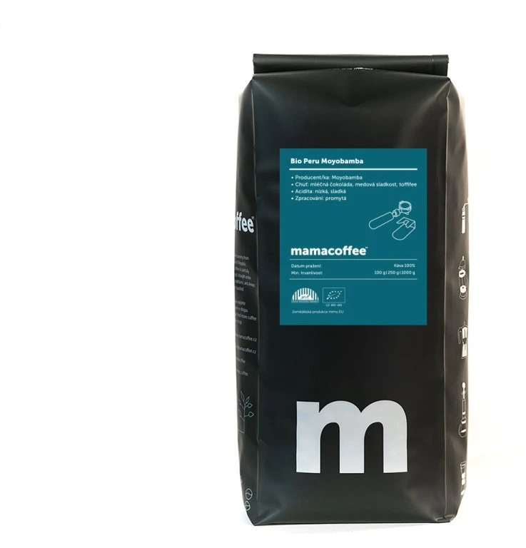mamacoffee Bio Peru Moyobamba, zrnková, 1 000 g