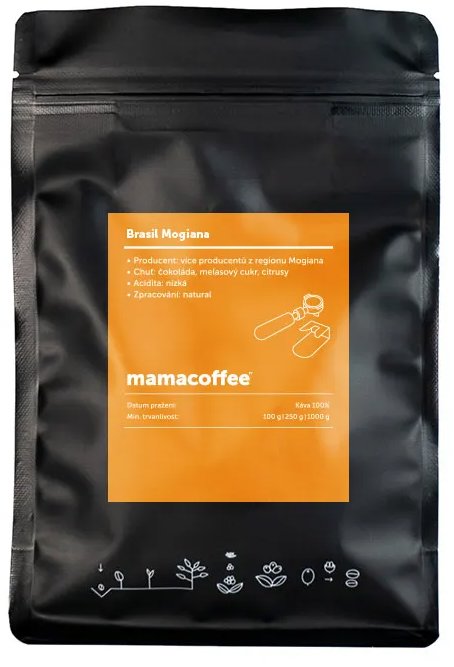 mamacoffee Brasil Mogiana, výberová, 250 g
