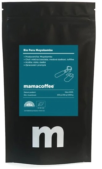 mamacoffee Bio Peru Moyobamba, zrnková, 250 g