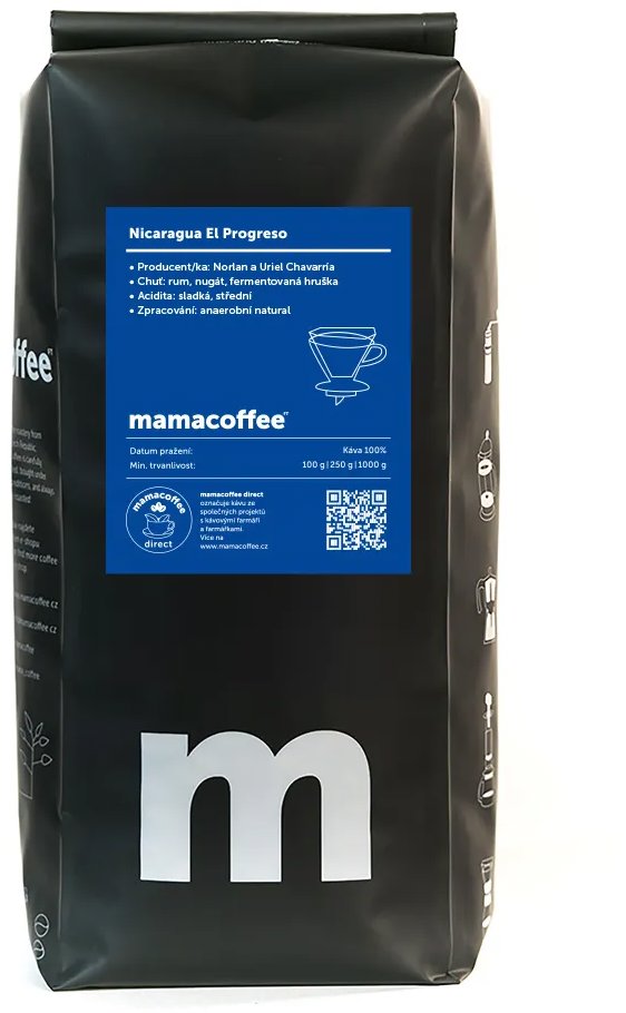mamacoffee El Progreso, zrnková, 1 000g