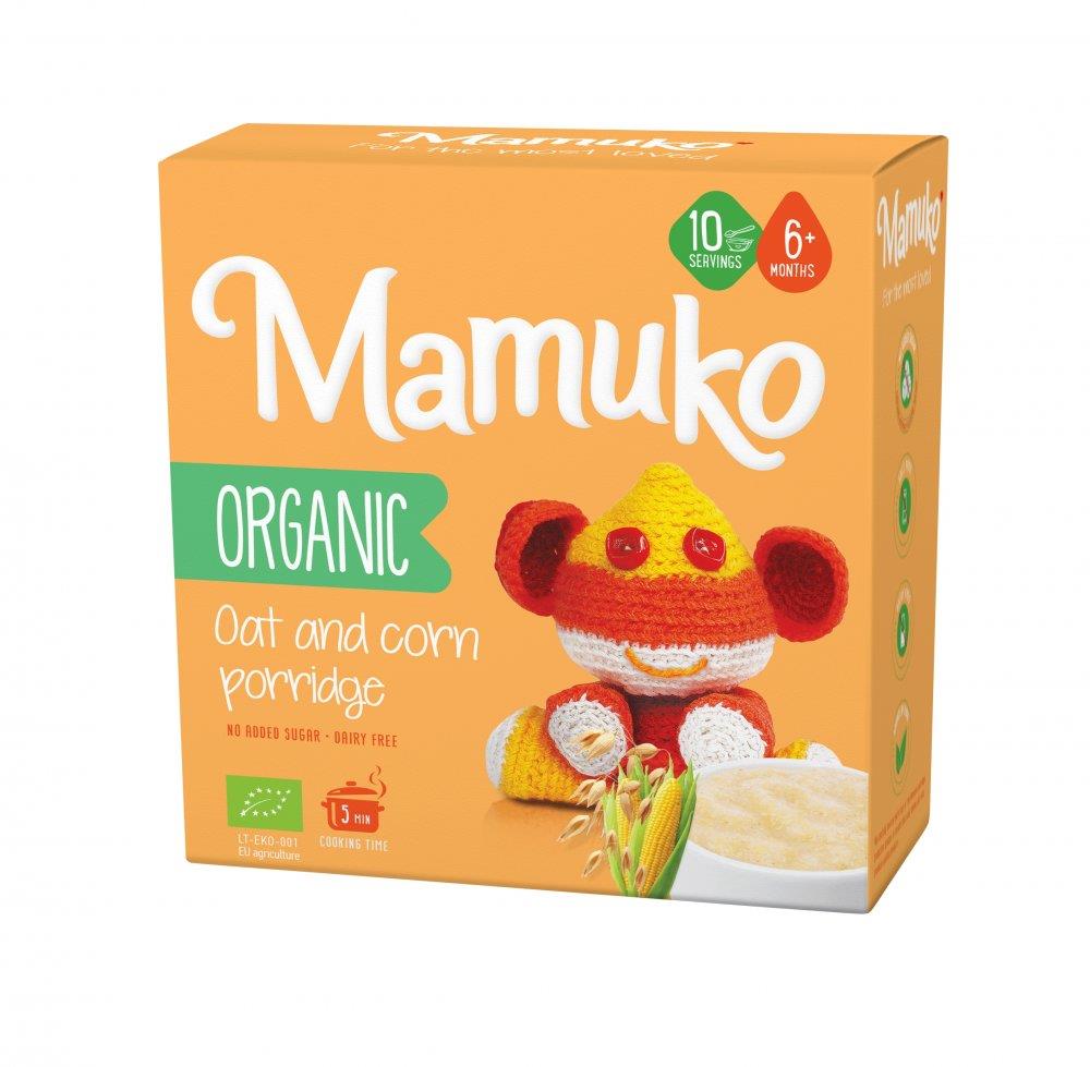 Mamuko Detská bio kaša kukurica, ovos 200 g