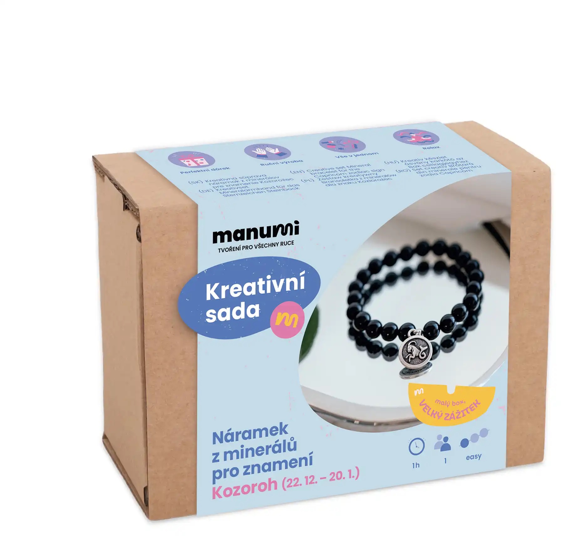 Manumi Kreatívna súprava na výrobu náramku z minerálov so znamením zverokruhu Kozorožec