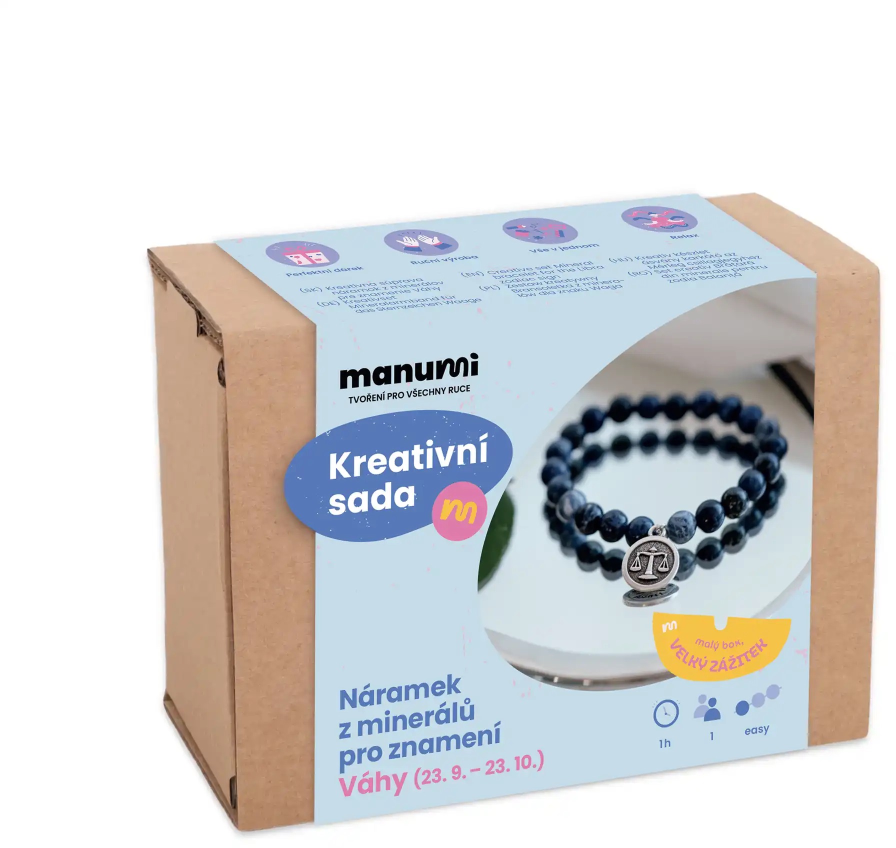 Manumi Kreatívna súprava na výrobu náramku z minerálov so znamením zverokruhu Váhy