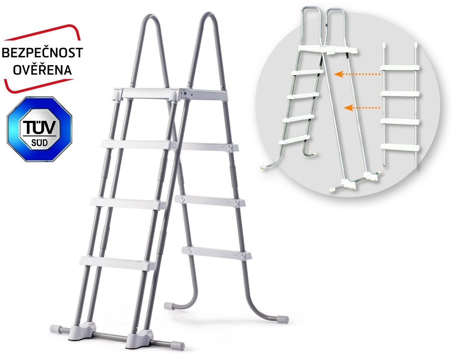 MARIMEX Schodíky k bazénom 1,25 m, bezpečnostné