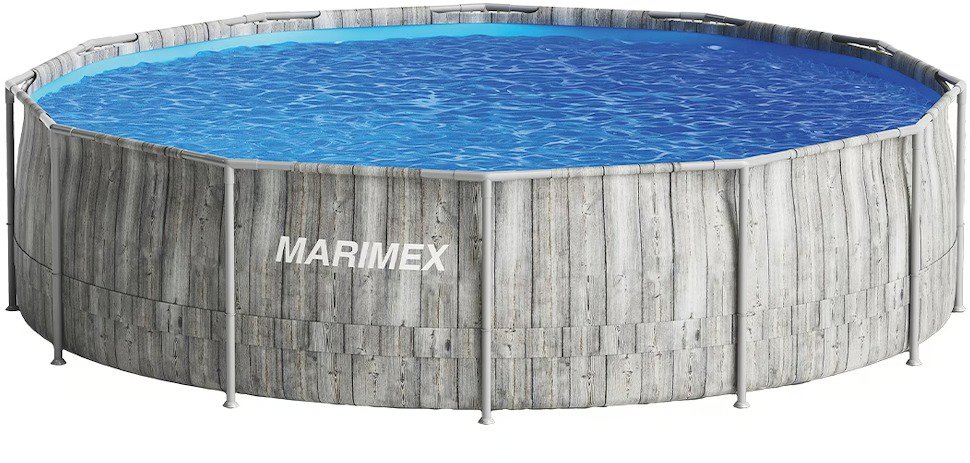 MARIMEX Bazén s konštrukciou Florida 3,66 × 0,99 m so skimmerom – SIVÉ DREVO