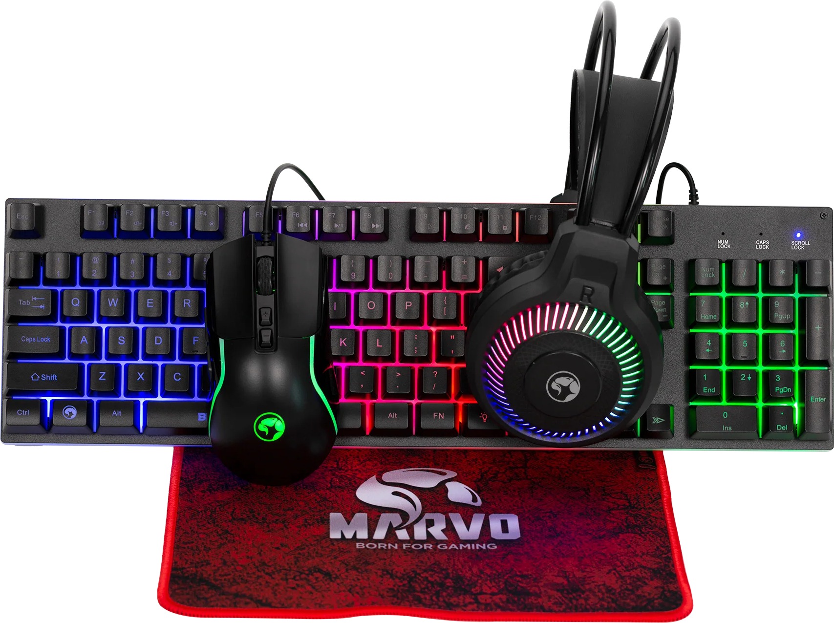 Marvo Loot 40 Wired Gaming Combo 4 in 1 Black – EN