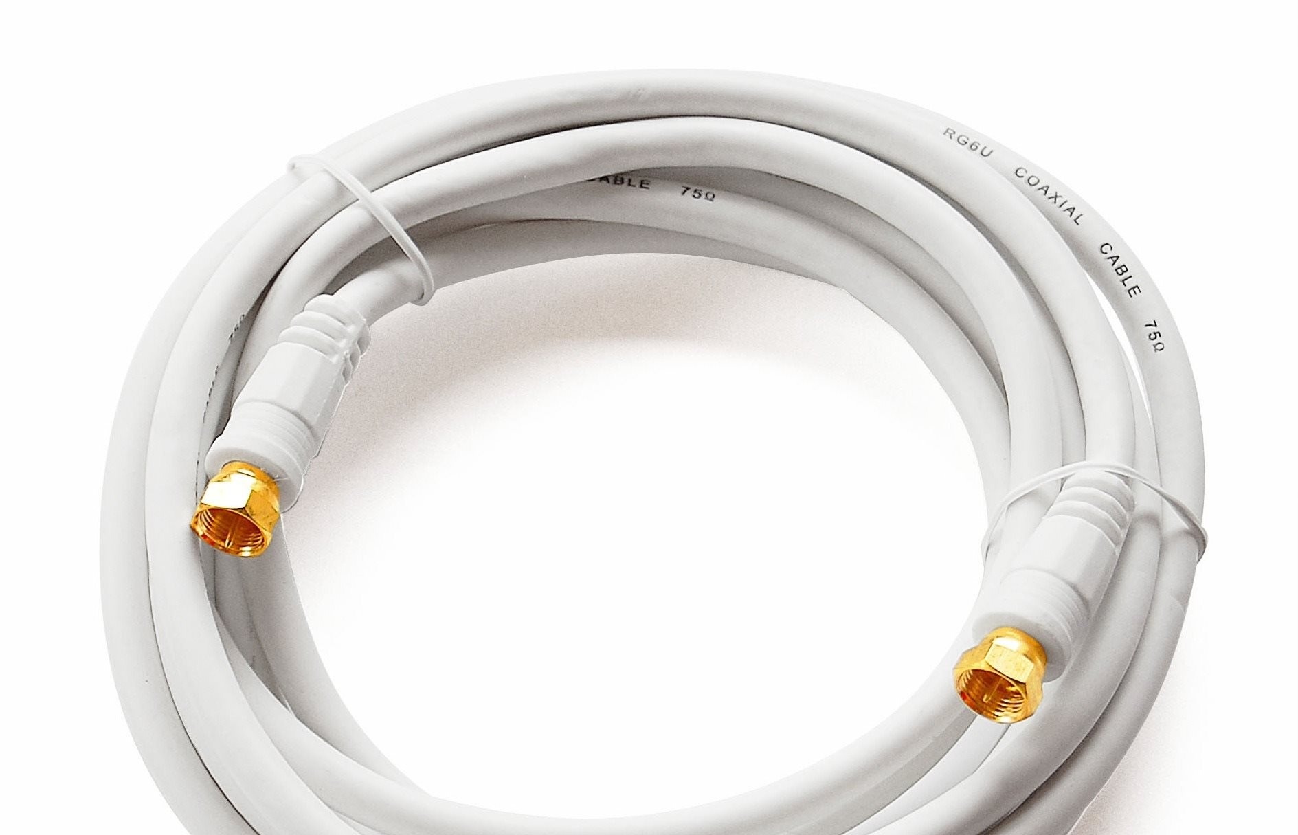 Mascom koaxiálny kábel 7676-030W, konektory F 3m