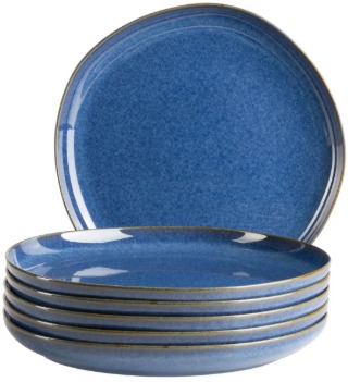 Mäser Súprava plytkých tanierov 27 cm 6 ks, modrá CORDELIA