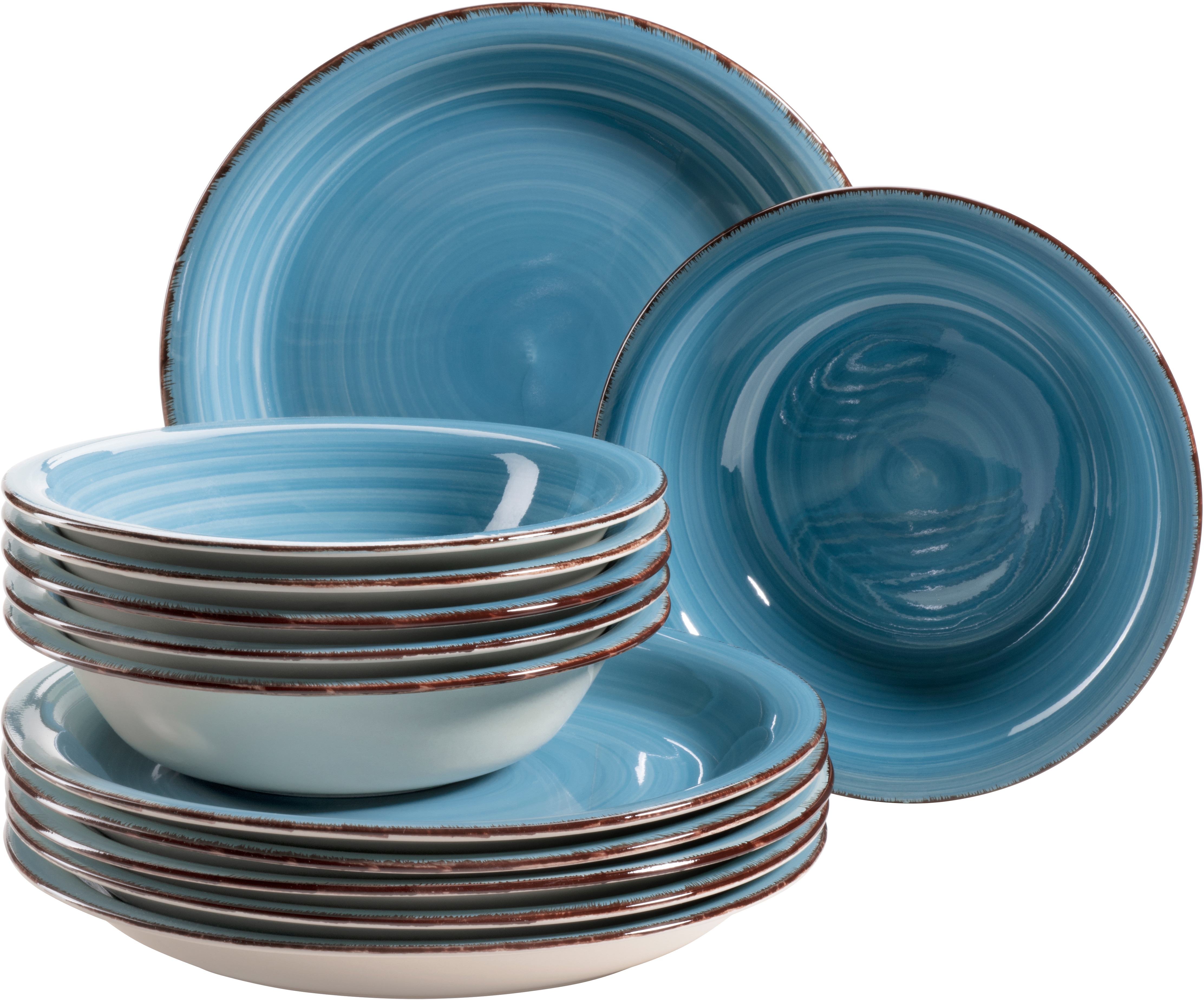 Mäser DARK BLUE LUMACA Jedálenská súprava 12 ks