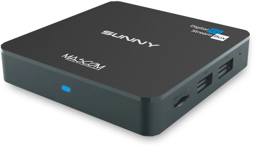 Mascom Sunny Android TV box, 4K HDR, WiFi, BT, Oneplay, Netflix