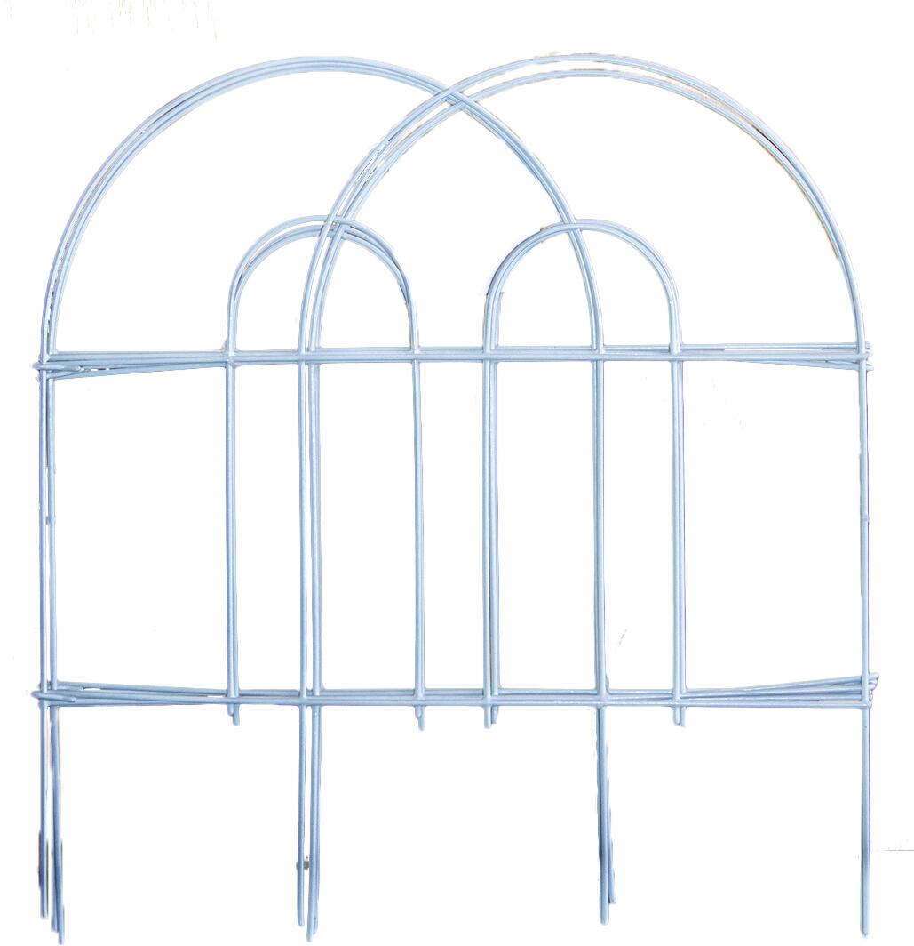 M. A. T. Group Plôtik záhradný 45 cm × 3 m kov, farba biela (7 ks)