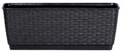 PROSPERPLAST Truhlička s miskou RATOLLA P 49,2 × 17,2 × 17,4 cm, antracit