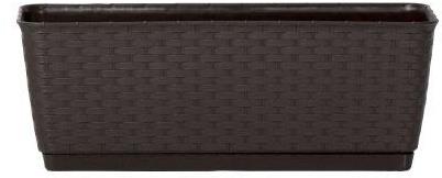 PROSPERPLAST Truhlička s miskou RATOLLA P 38,6 × 15,4 × 14 cm, tmavo hnedá