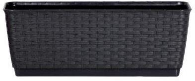 PROSPERPLAST Truhlík s miskou RATOLLA P 29.3 × 12 × 12,6 cm, antracit