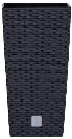 PROSPERPLAST Obal na kvetináč RATO SQUARE 17 × 17 × 32.4 cm, 3/7,2 l, antracit