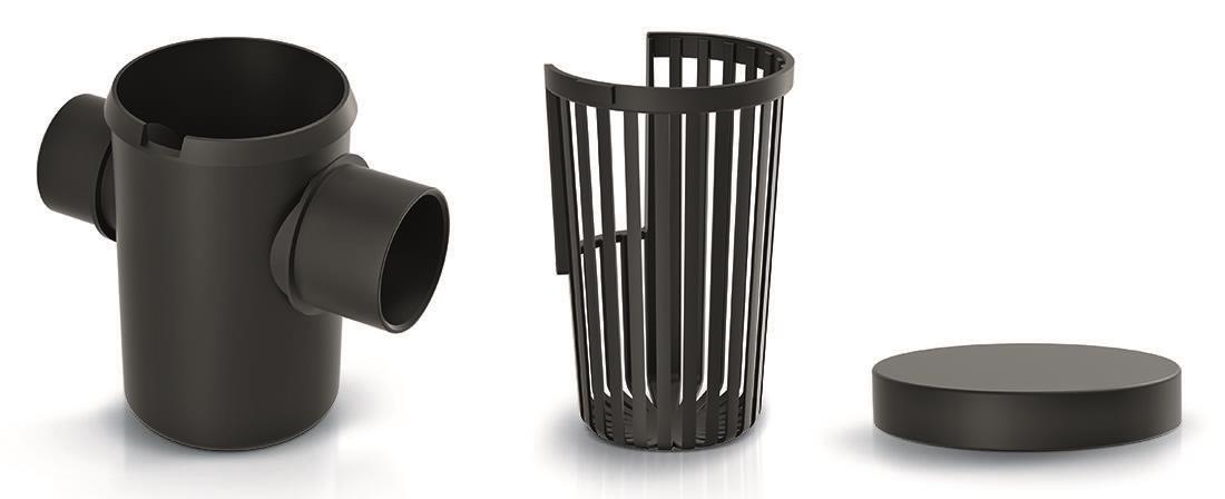PROSPERPLAST Filter hrubých nečistôt dažďovej vody, vonkajší, súprava 3 dielov