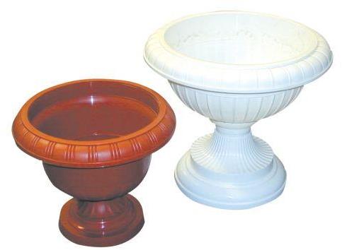 DK PLAST stojan na kvety 34 cm AMFORA, biela farba