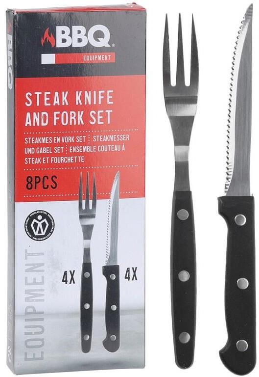 M.A.T. Group Príbor steakový BBQ nehrdzavejúca oceľ PH rukoväť, 8 ks